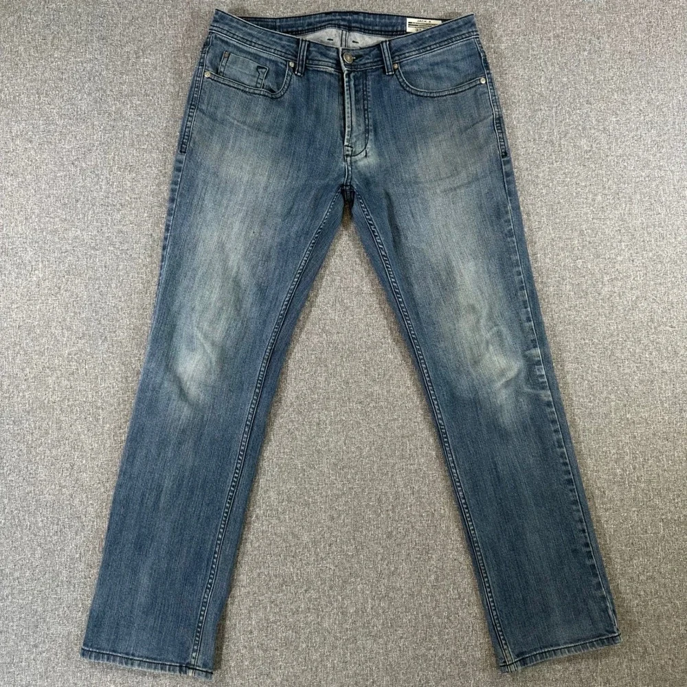 Buffalo David Bitton Jack-X Slim Straight Stretch Blue Jeans Mens 32x32 Denim - Picture 1 of 10